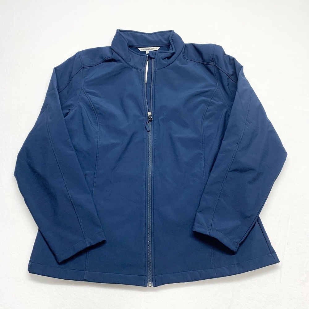 Port Authority L317 Core Soft Shell Jacket Womens XXL Navy Blue Fleece Lined XXL